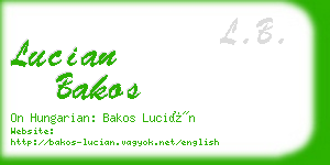 lucian bakos business card